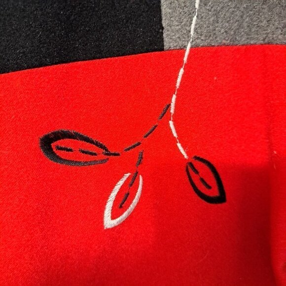 Coldwater Creek S Multicolor Colorblock Shacket Embroidered  Lined Long Sleeve - Picture 4 of 8